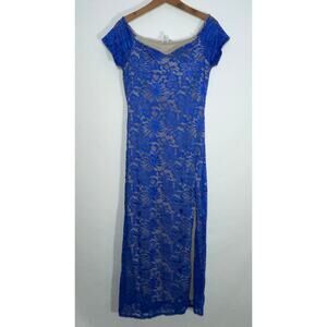 Cesem Lace Bodycon Dress -‎ Size L - Fully Lined w/ Built in Cups - Made in USA
